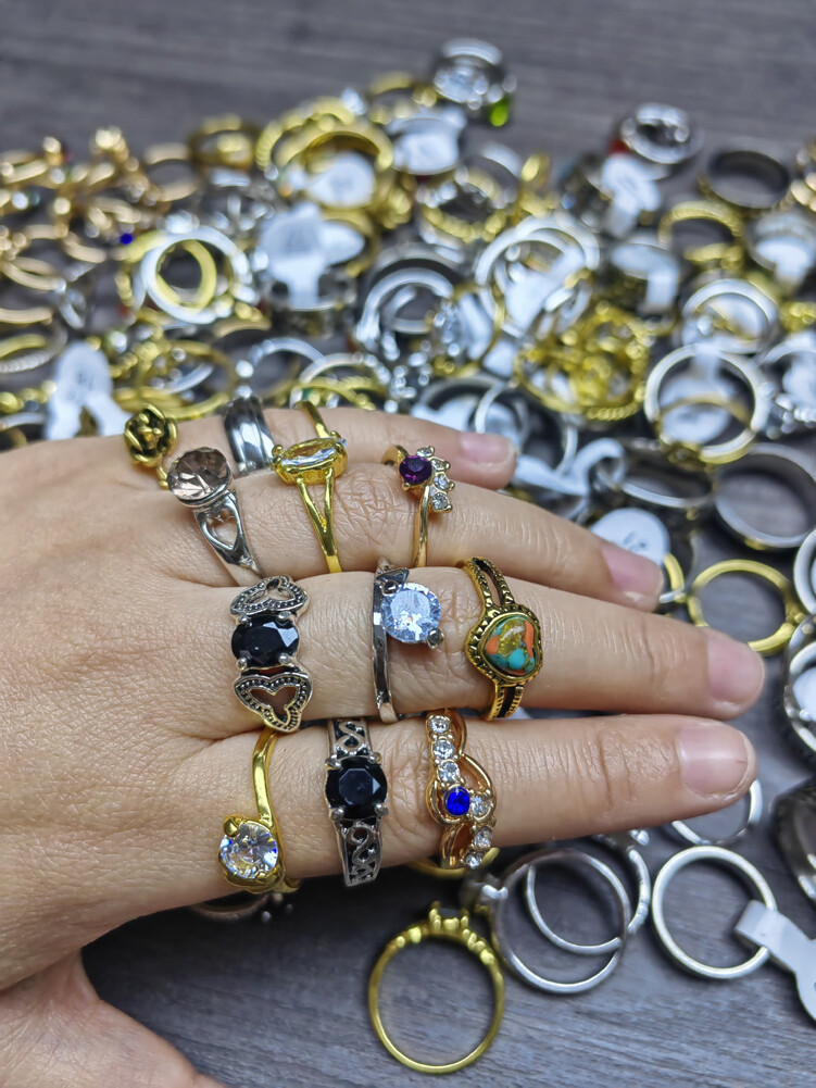 10/200x Mix Lot Alloy Stainless Steel Rings Wholesale Men Women Fashion Jewelry