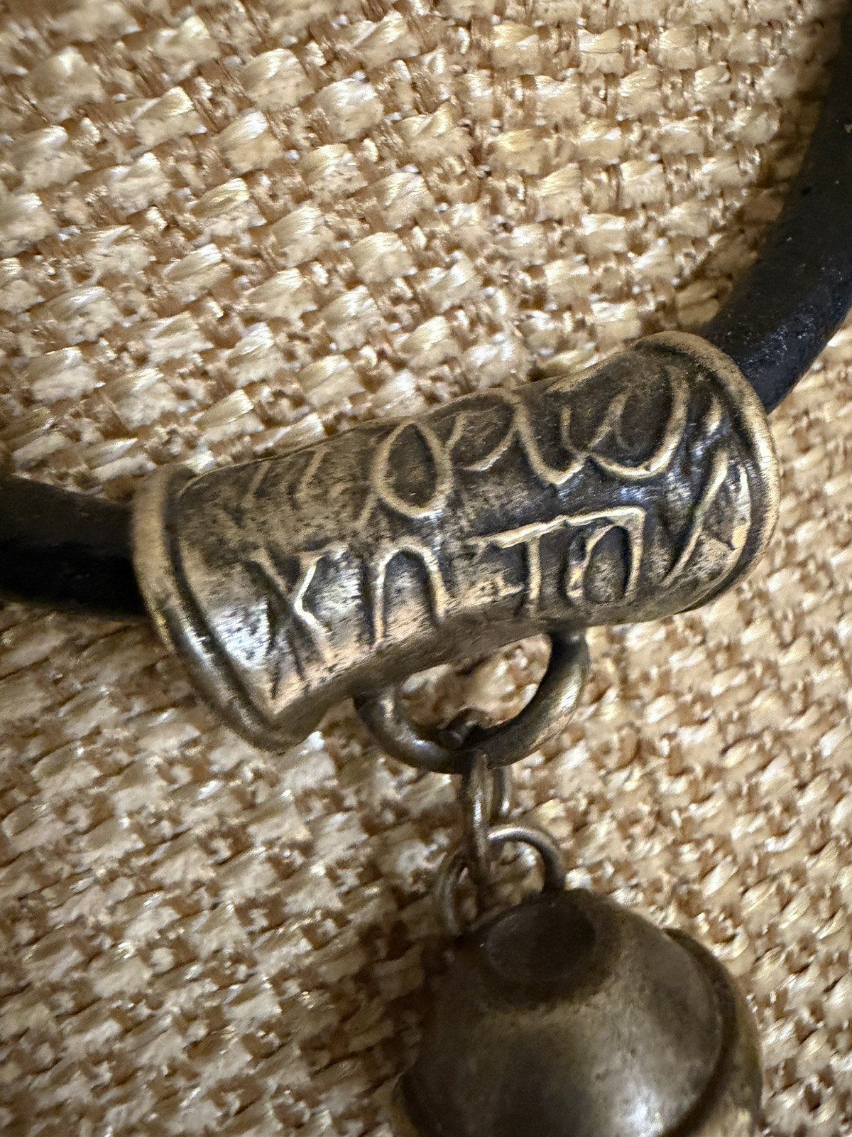 Donna Karan & Co Vintage Signature Bronze Large Cross
