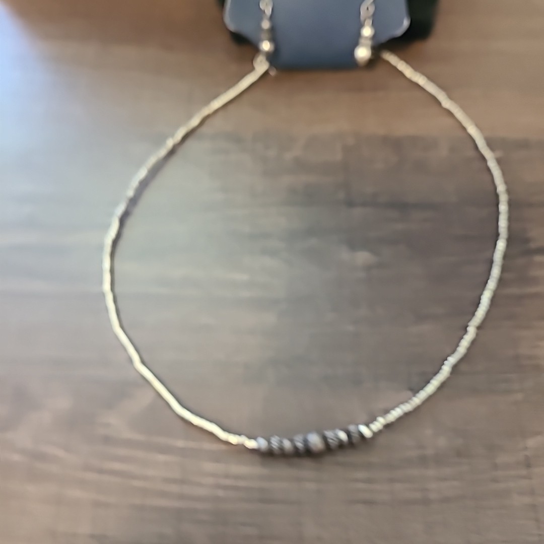 Rebecca Malone Brand Bib Necklace & Earrings Set Ladies NEW Casual Beaded 16″