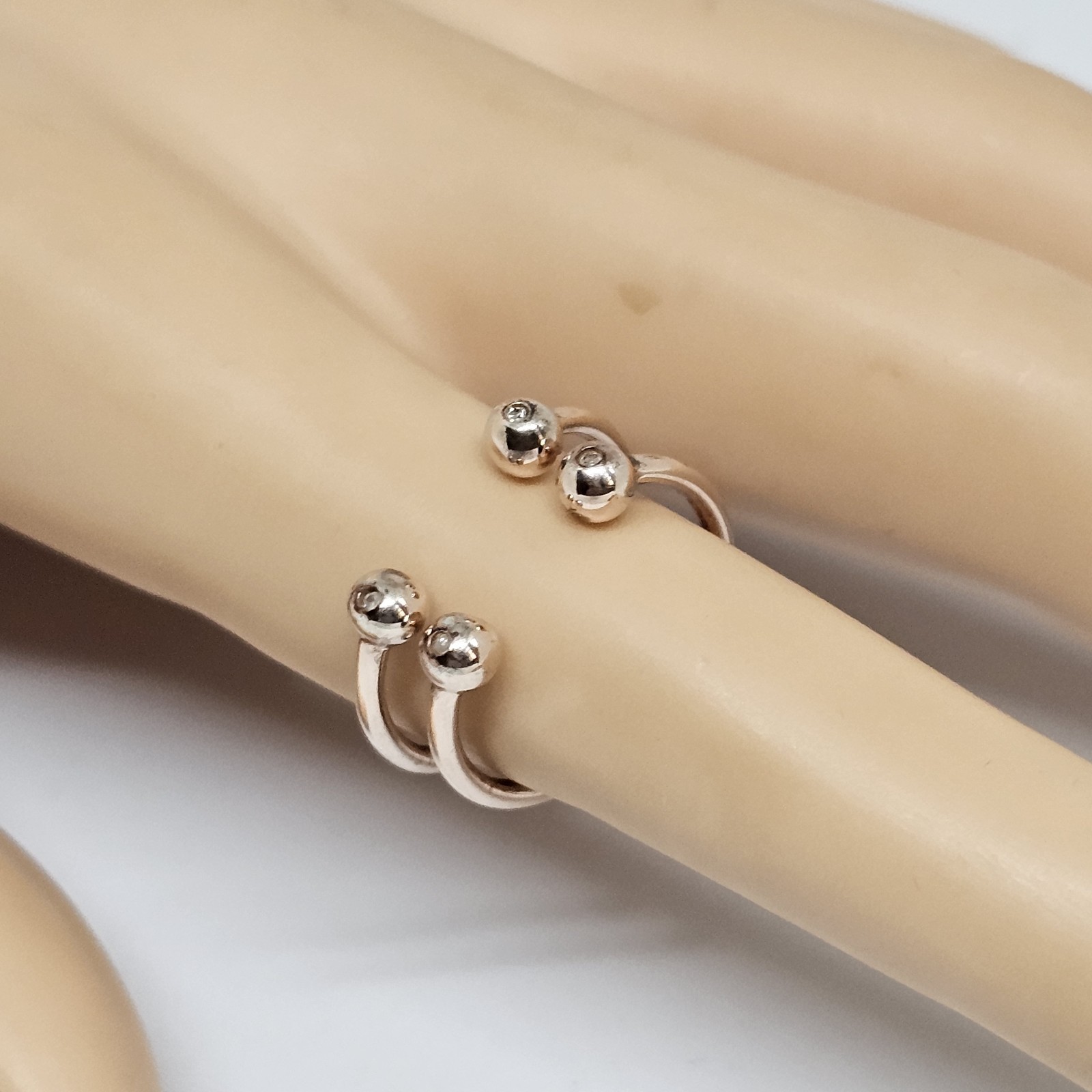 La Soula Jewelry Two Rings Rose Gold Plated Women’s One Size Stackable Open Ring