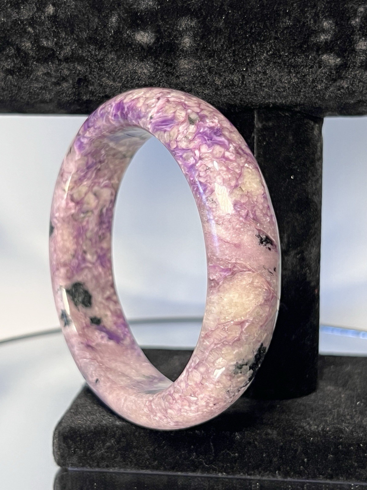 Charoite Bangle Inner Diameter Size 60mm -see Description & Pics For More Info
