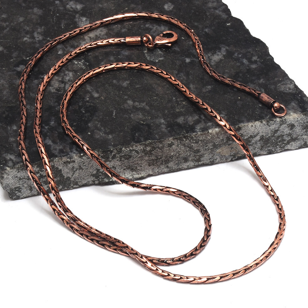Pure Copper Chain Lobster Clasp Wheat Copper Chain Handmade Necklace Chain C-06