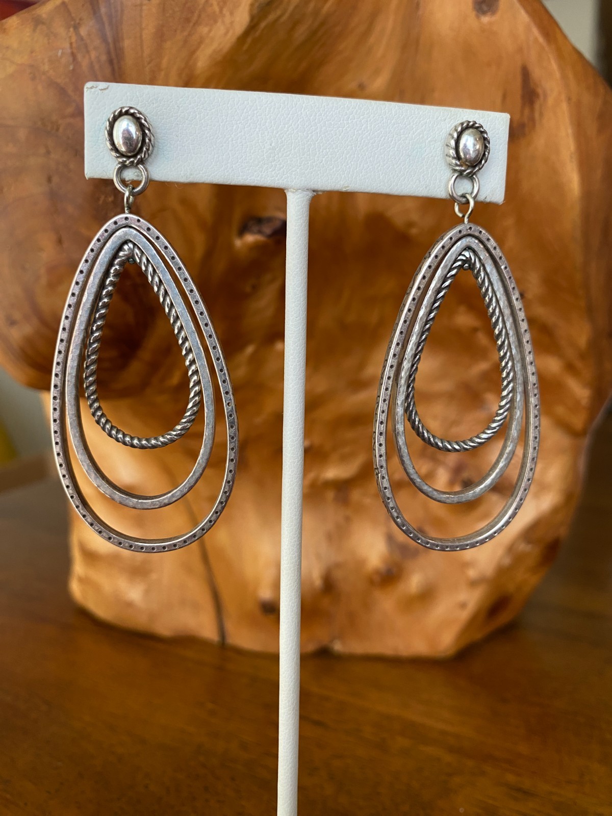 Rare Brighton Layered Teardrop Earrings Nesting Orbital Articulated HTF