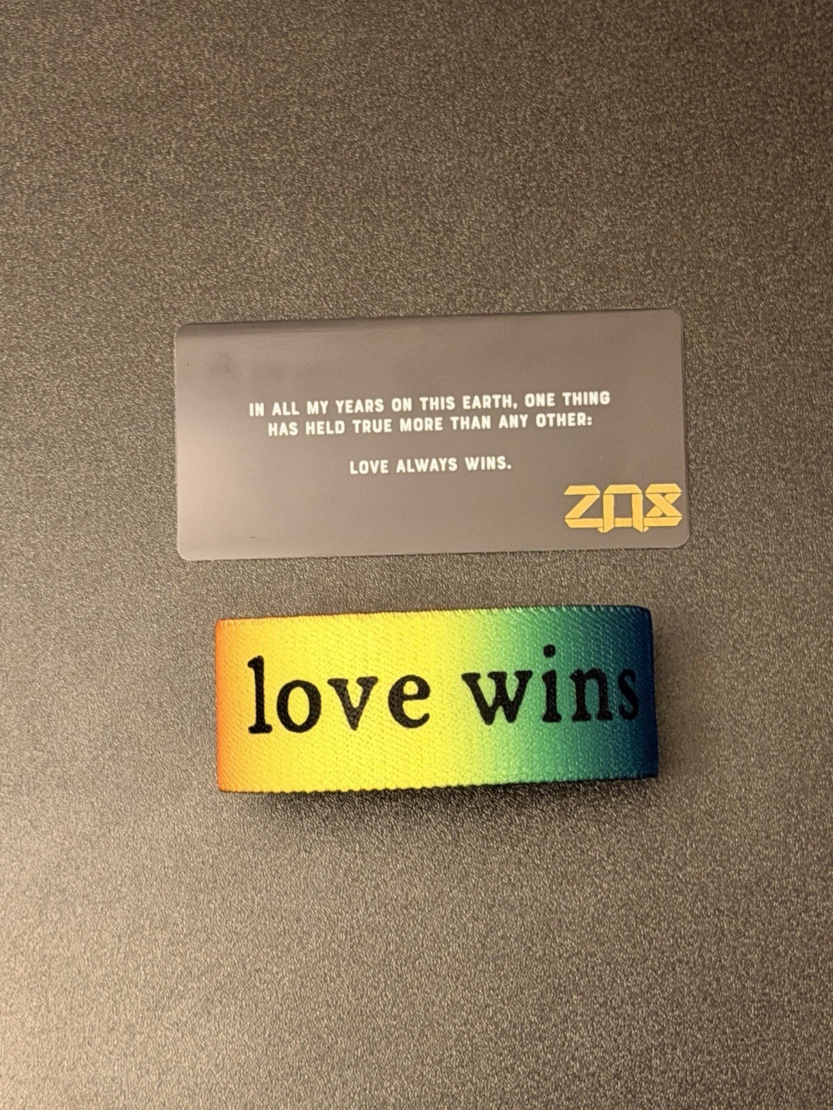 OOS *BRAND NEW* 2020 SM ZOX ‘Love Wins’ Rainbow Pride Fabric Bracelet #0357