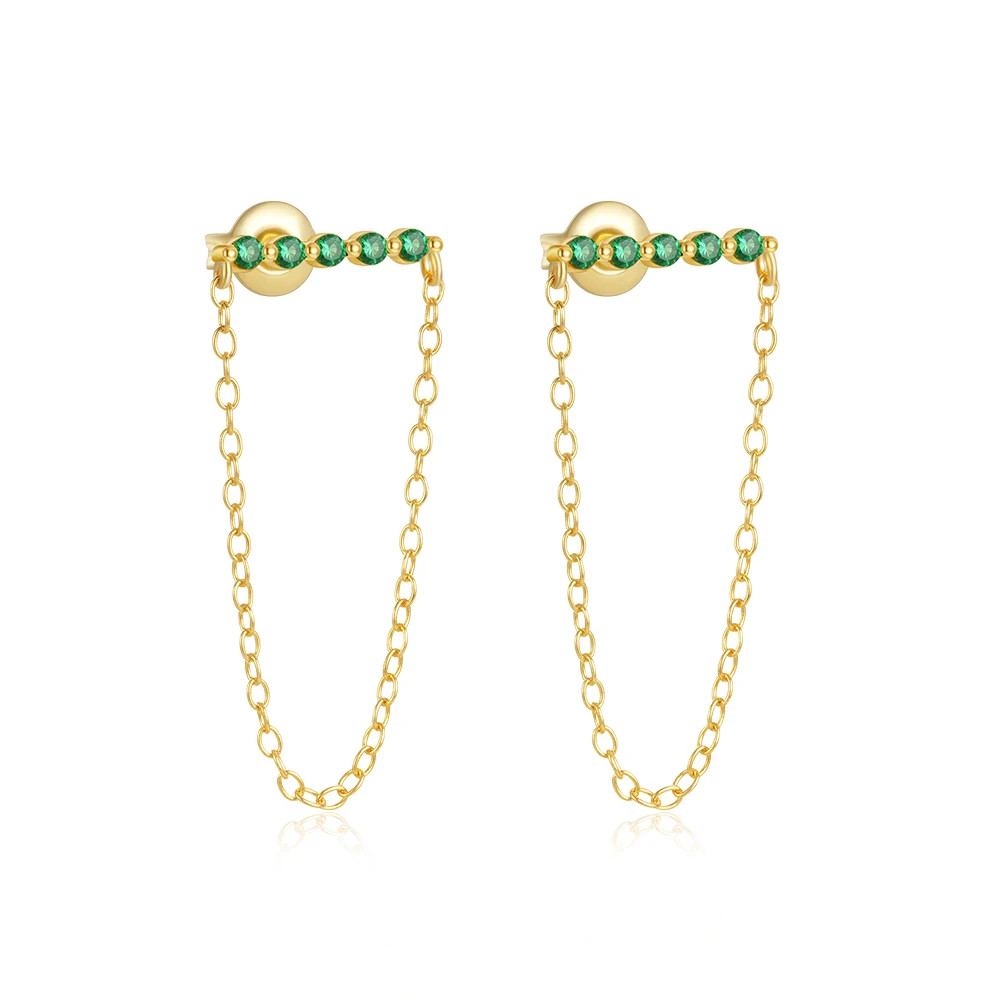 1 Pair 925 Sterling Silver Long Tassel Drop Earrings Women Waterdrop Jewelry