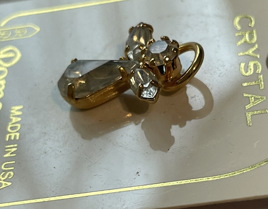 Vintage Roman Inc. Angel Pin with Genuine Austrian Crystal USA