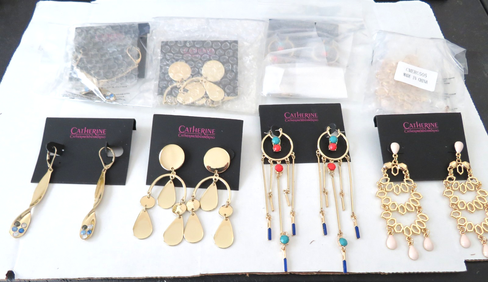 8 PAIR CATHERINE MALANDRINO EARRINGS