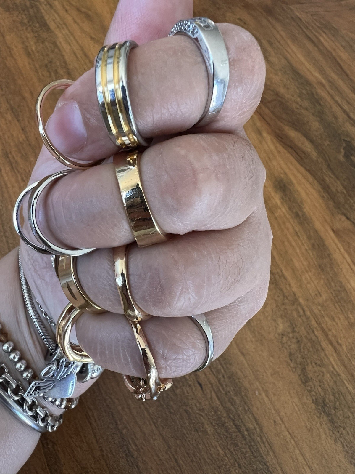 Beautiful set of rings in various colors and stones