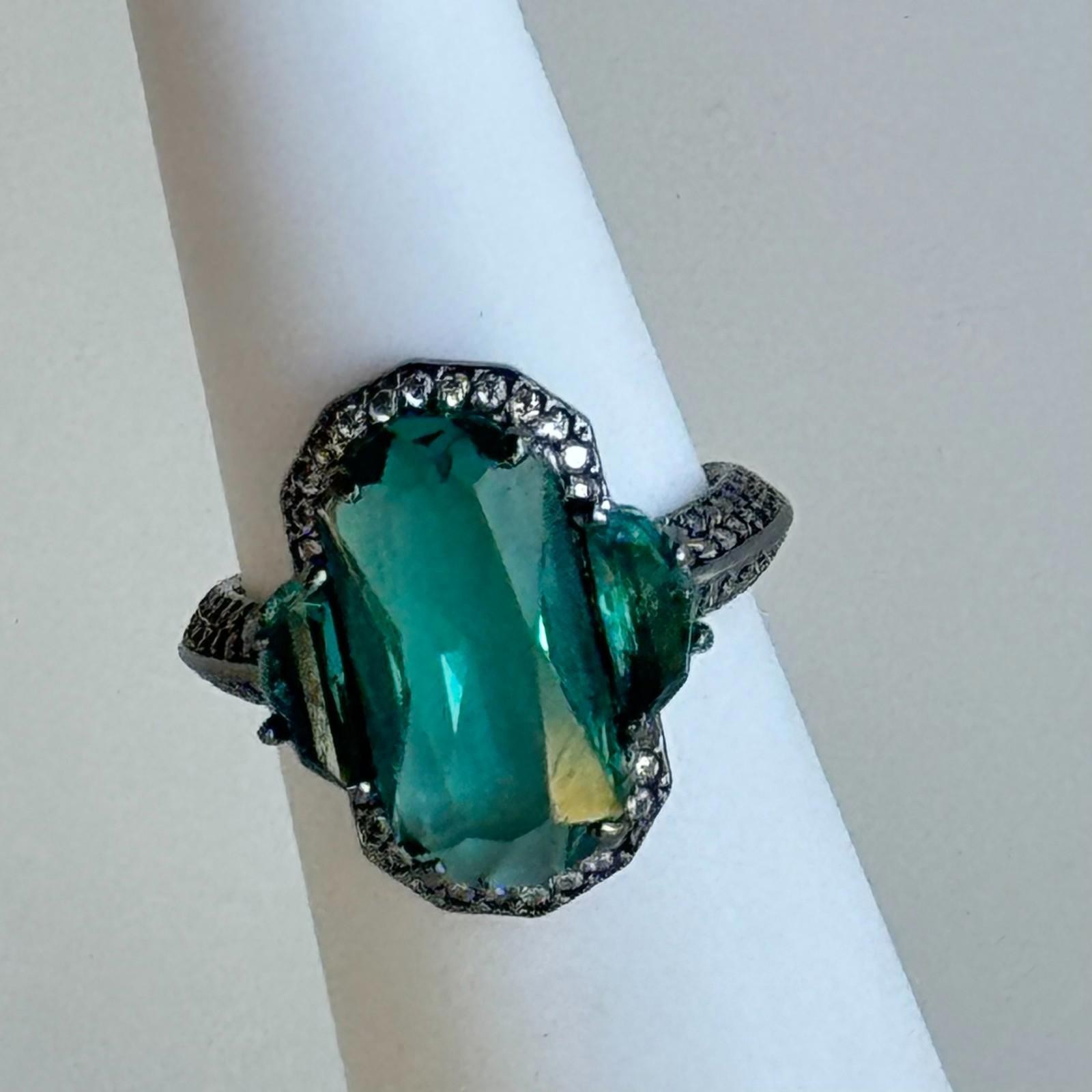 Bomb Party Sirens Ring Sz 7 RG63402 “The Ocean’s Vow” Paraiba Tourmaline on Hema