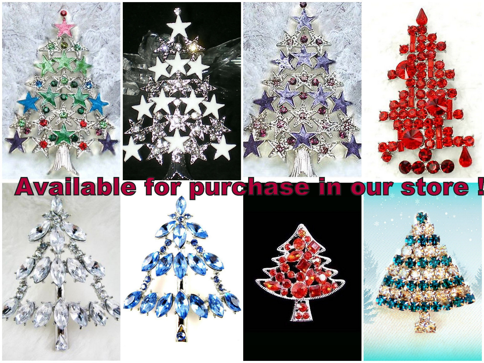 BLUE CRYSTAL RHINESTONE GOLD STAR PIN BROOCH PENDANT~CHRISTMAS HOLIDAY GIFT