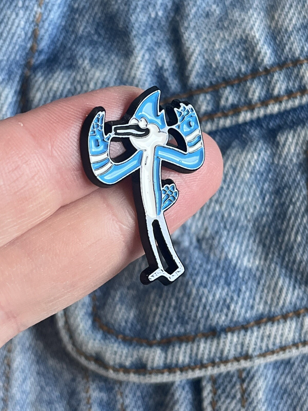 Mordecai Blue Jay From Regular Show Enamel Pin – Excellent Condition