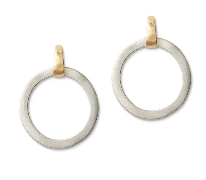 Cabi HALO EARRINGS, Sold Out, Gold/silver Pierced NEW