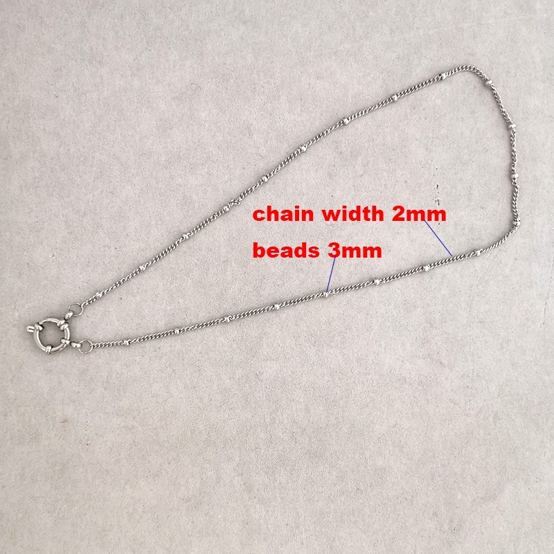 316L Stainless Steel Paperclip Chain Sailor Clasp Choker Necklace PVD Gold Women