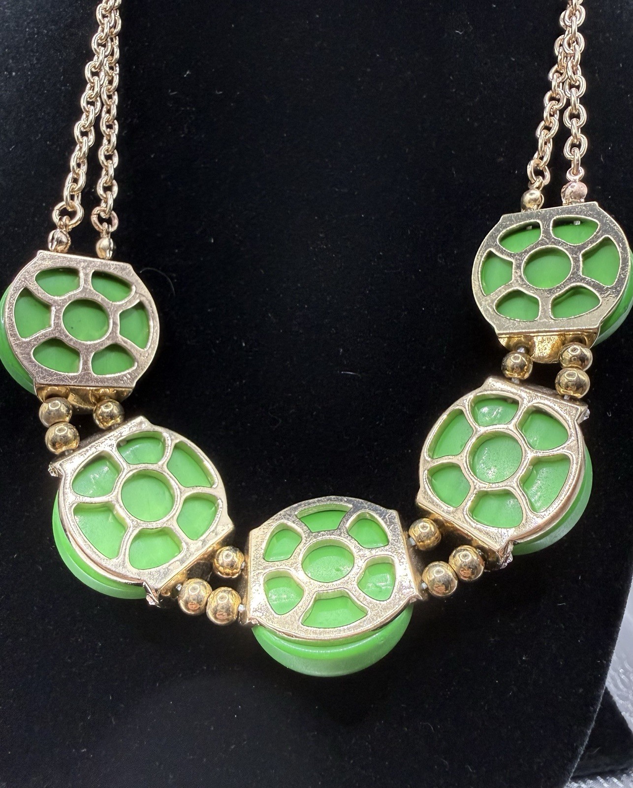 Dressbarn 3 Pc Lime Green Statement Jewelry Set Necklace Bracelet Earrings