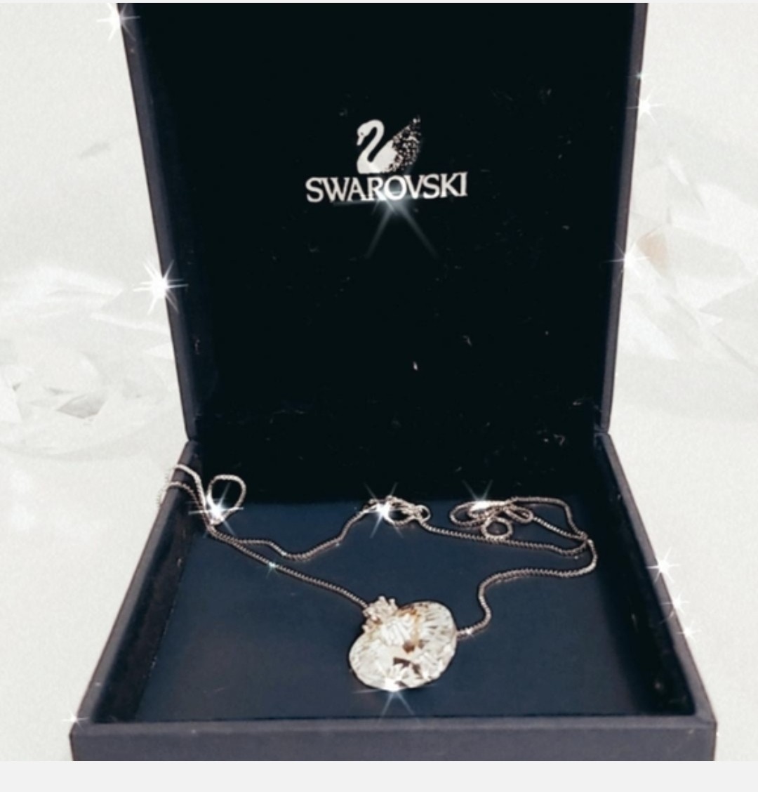 Swarovski Signed 925 Sterling Silver Multicolor Crystal Heart Pendant Only