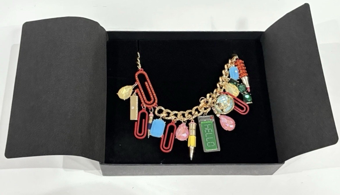 Betsey Johnson Necklace Statement Colorful Charm Back To School NWT