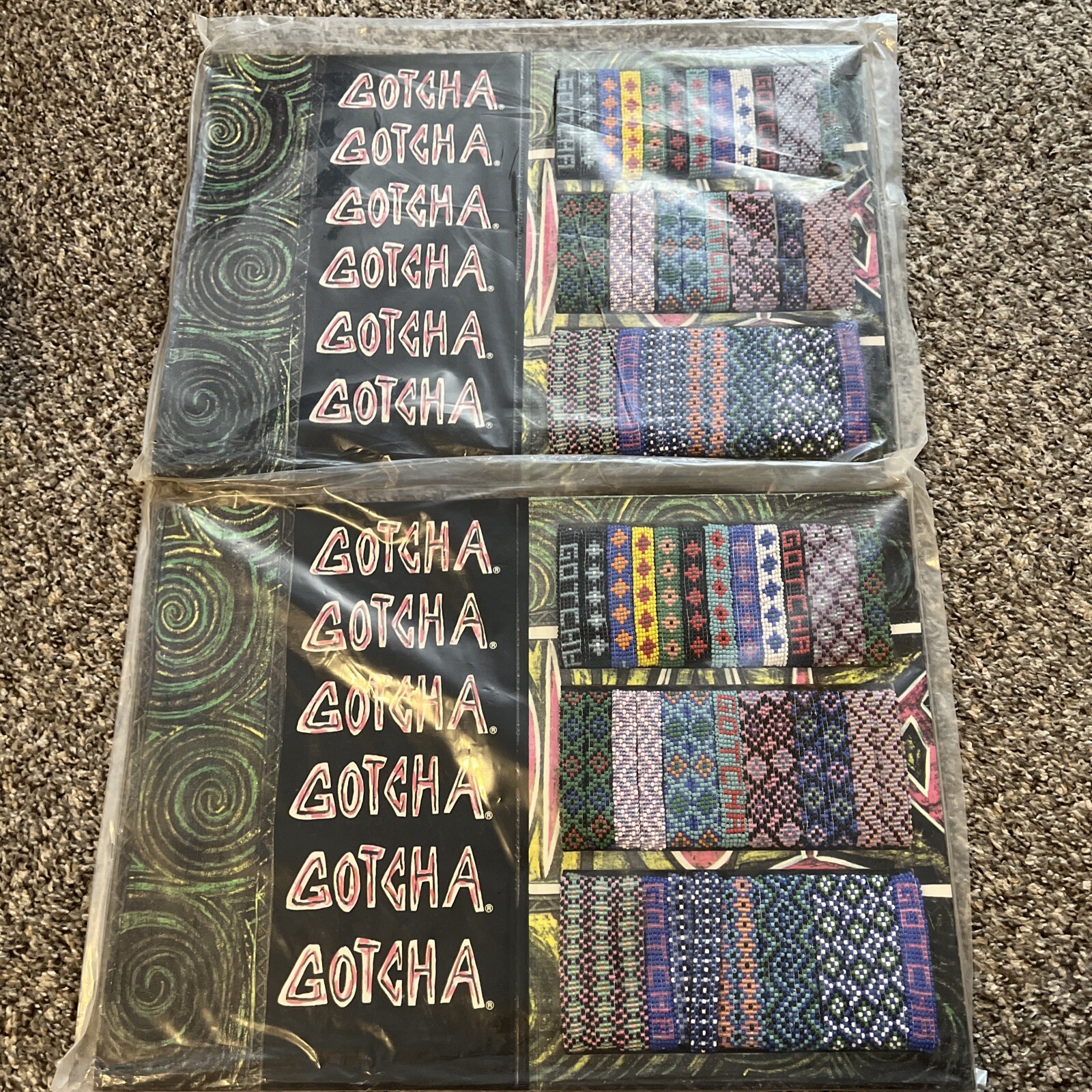 Gotcha Bracelet Adult Unisex Surf Skate Braided Wrap Multi 80s 90s Vintage