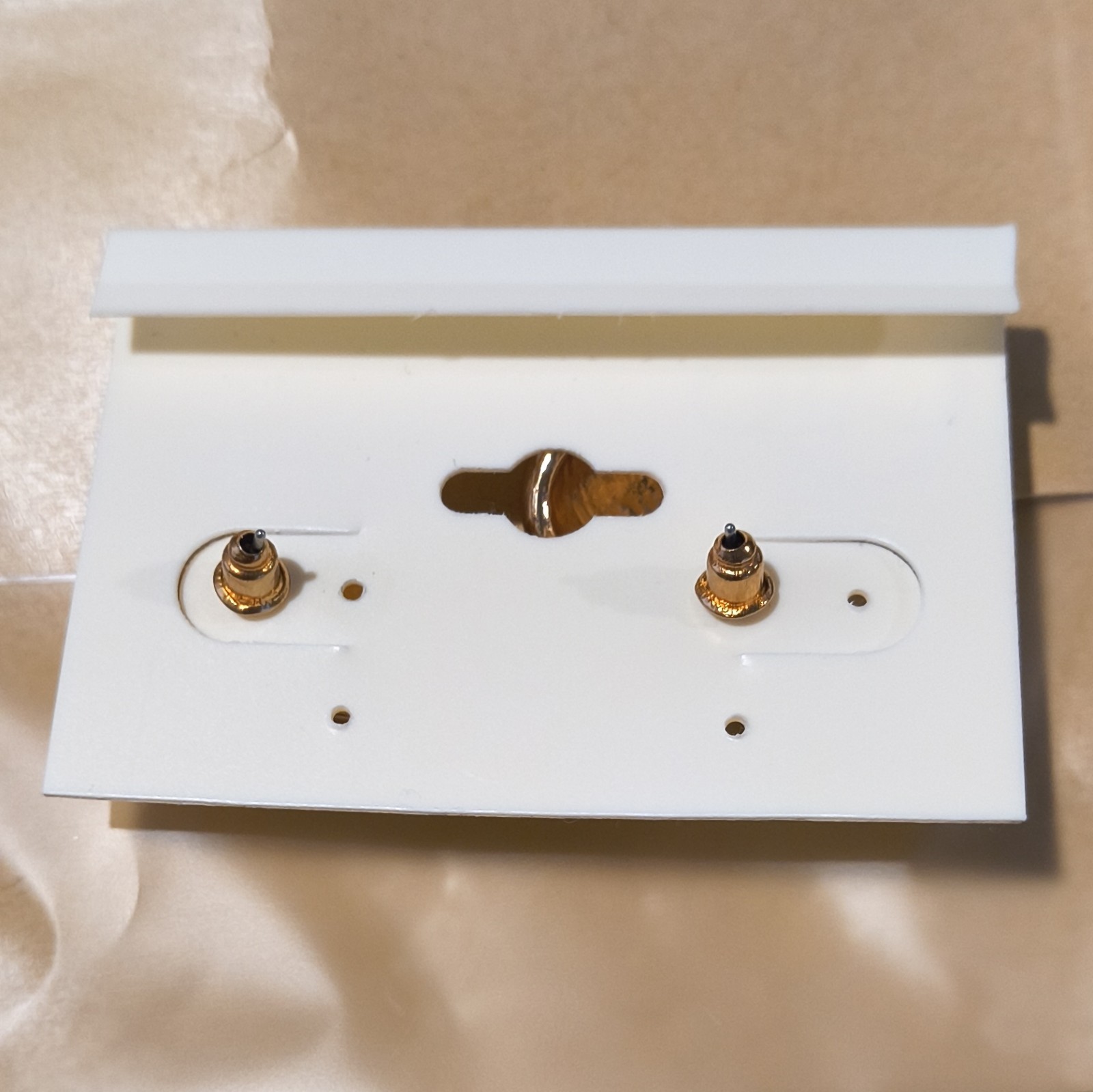 Cato Nickel-Free Gold Tone Metal Oval Stud Earrings, Butterfly Closure, No Stone