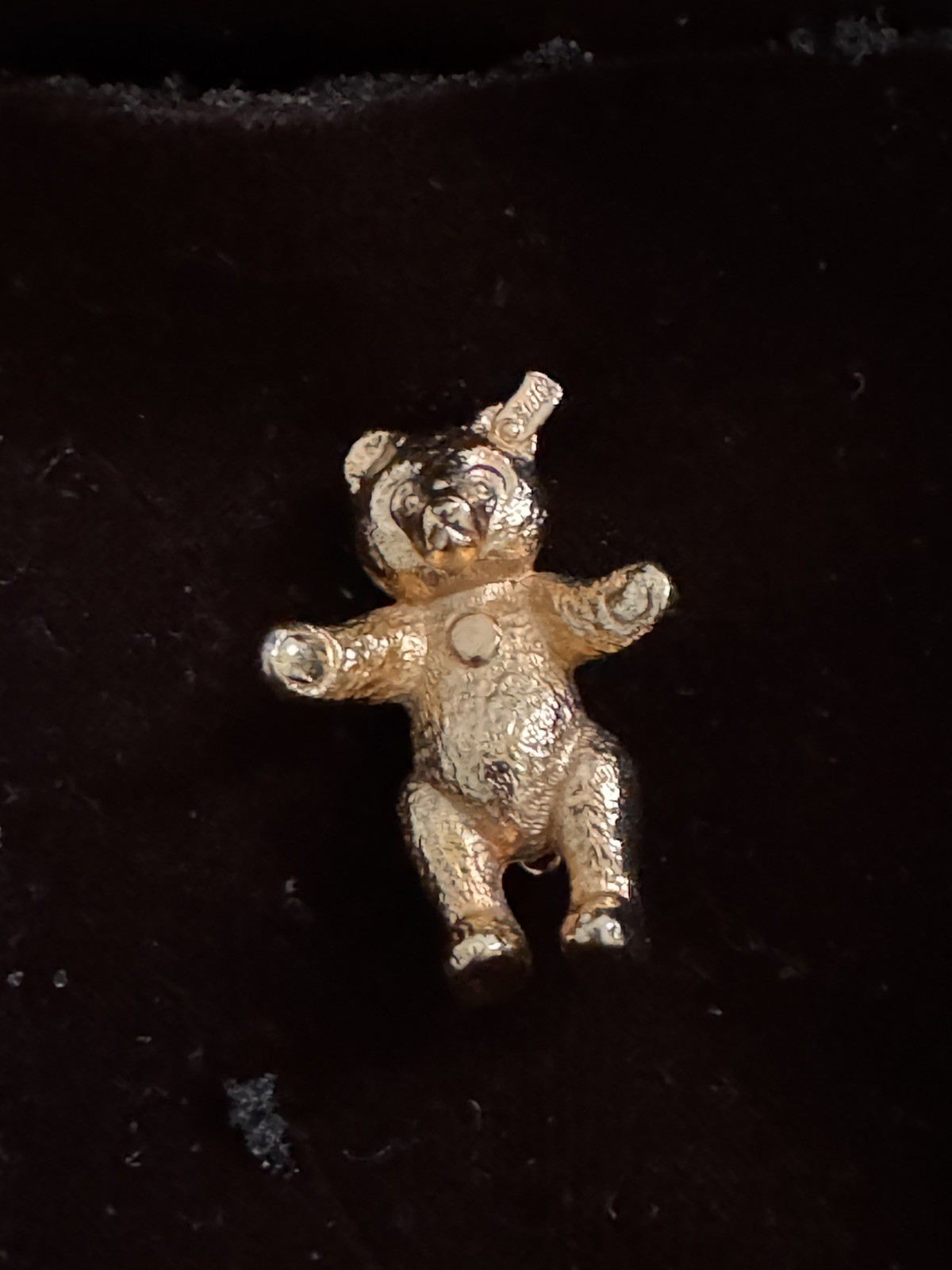 Vintage Steiff Teddy Bear Pin 80th Anniversary Gold Tone Pin Box & Certificate