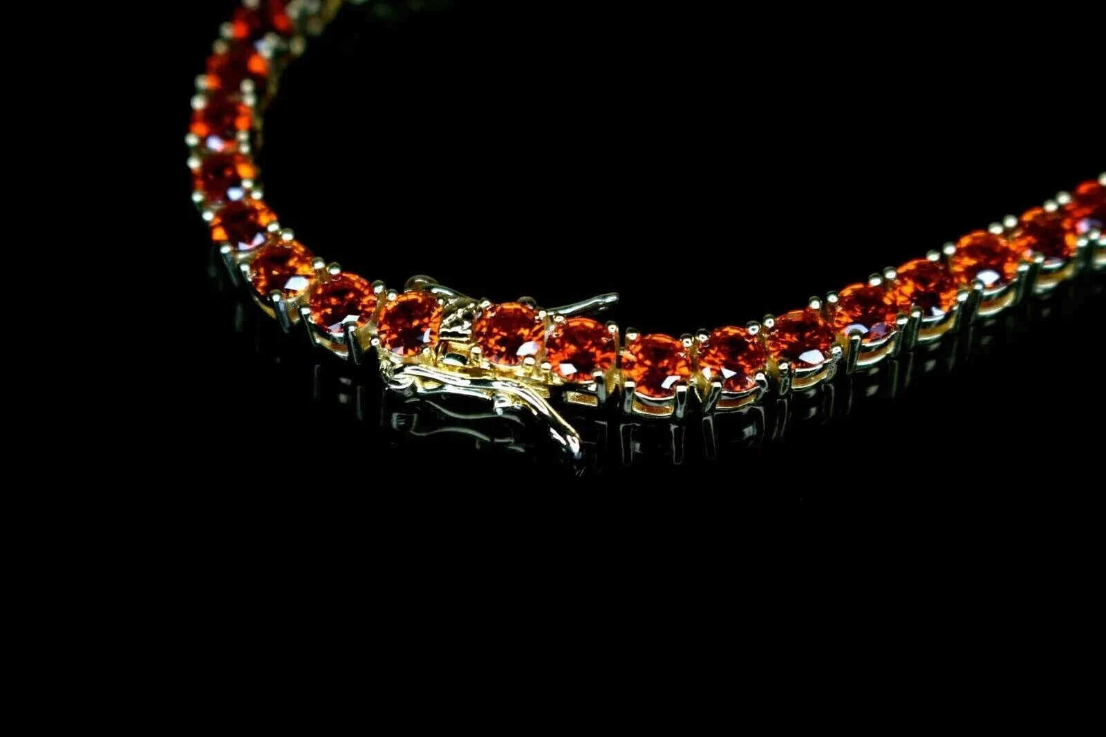 4mm True RED Tennis Chain Necklace 25ctw All Lengths Available Gold
