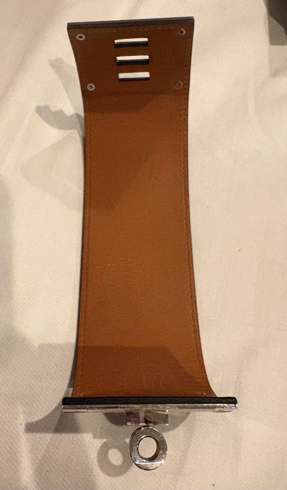 Hermès Black Leather Kelly Dog Extreme Bracelet Size S