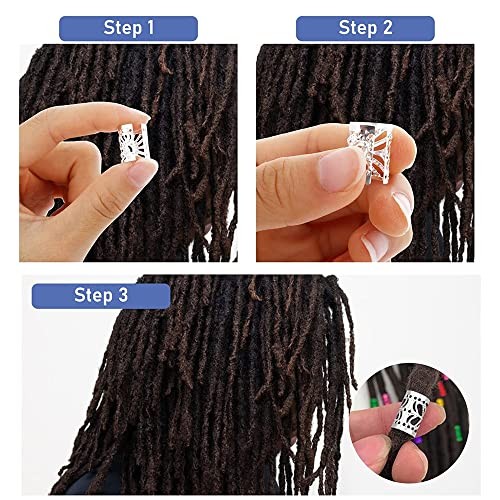 100 Pieces Hair Jewelry for Women Braids, 20 Pieces Loc Jewelry Style B