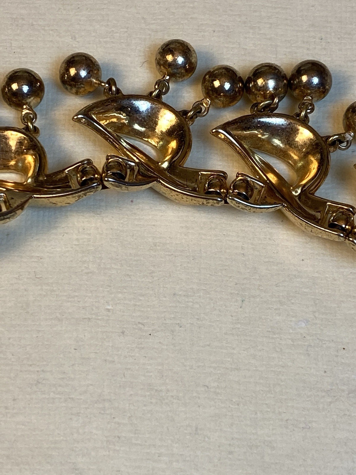 Vintage Alfred Philippe Crown Trifari Gold Tone Fringe Dangle Bracelet