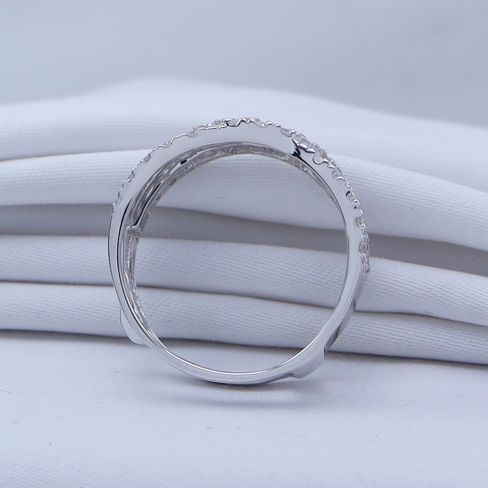 1.00 Ct.Double Infinity Ring Guard Enhancer in 925 Silver with