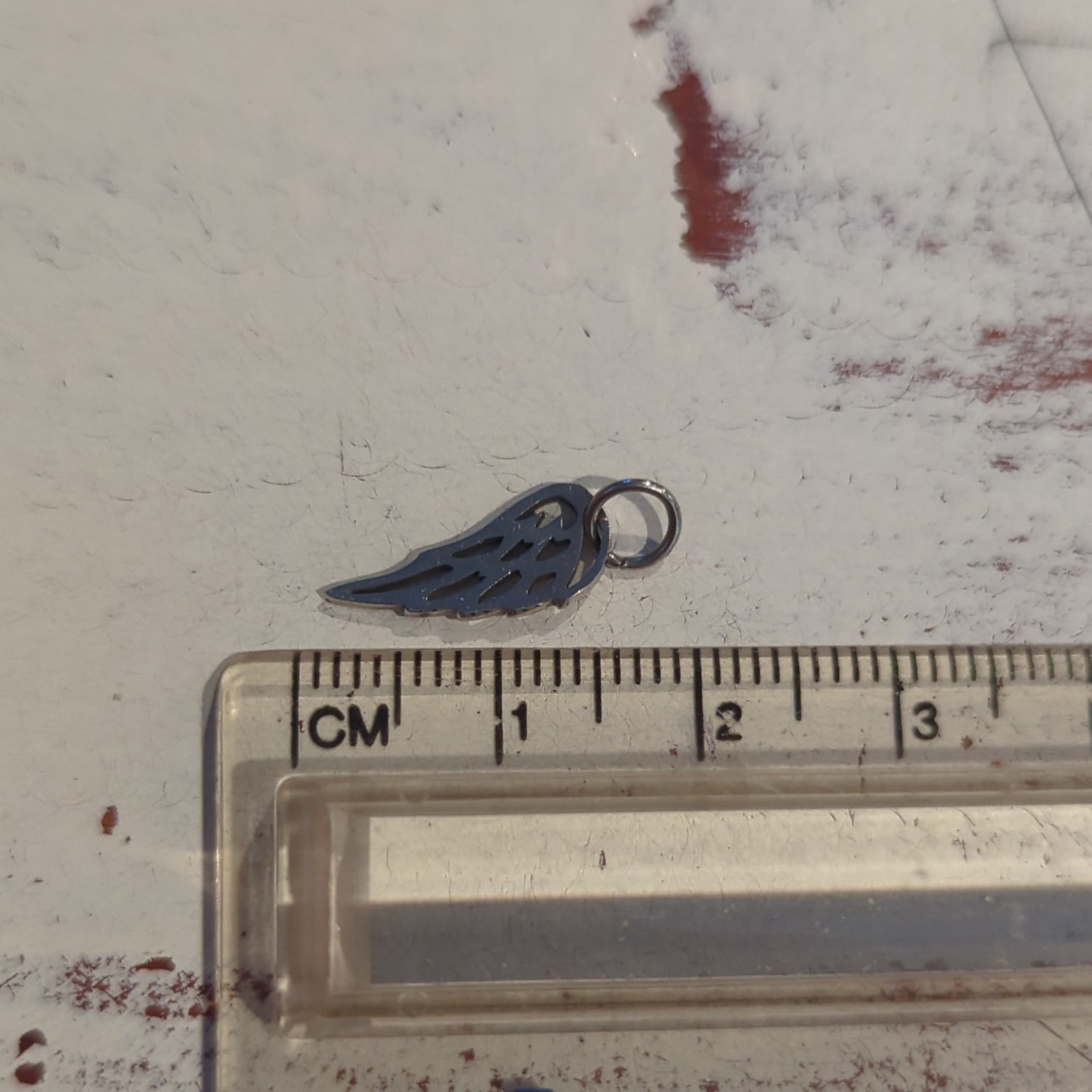 Silver Tone Angel Wing Charm Pendant Charm