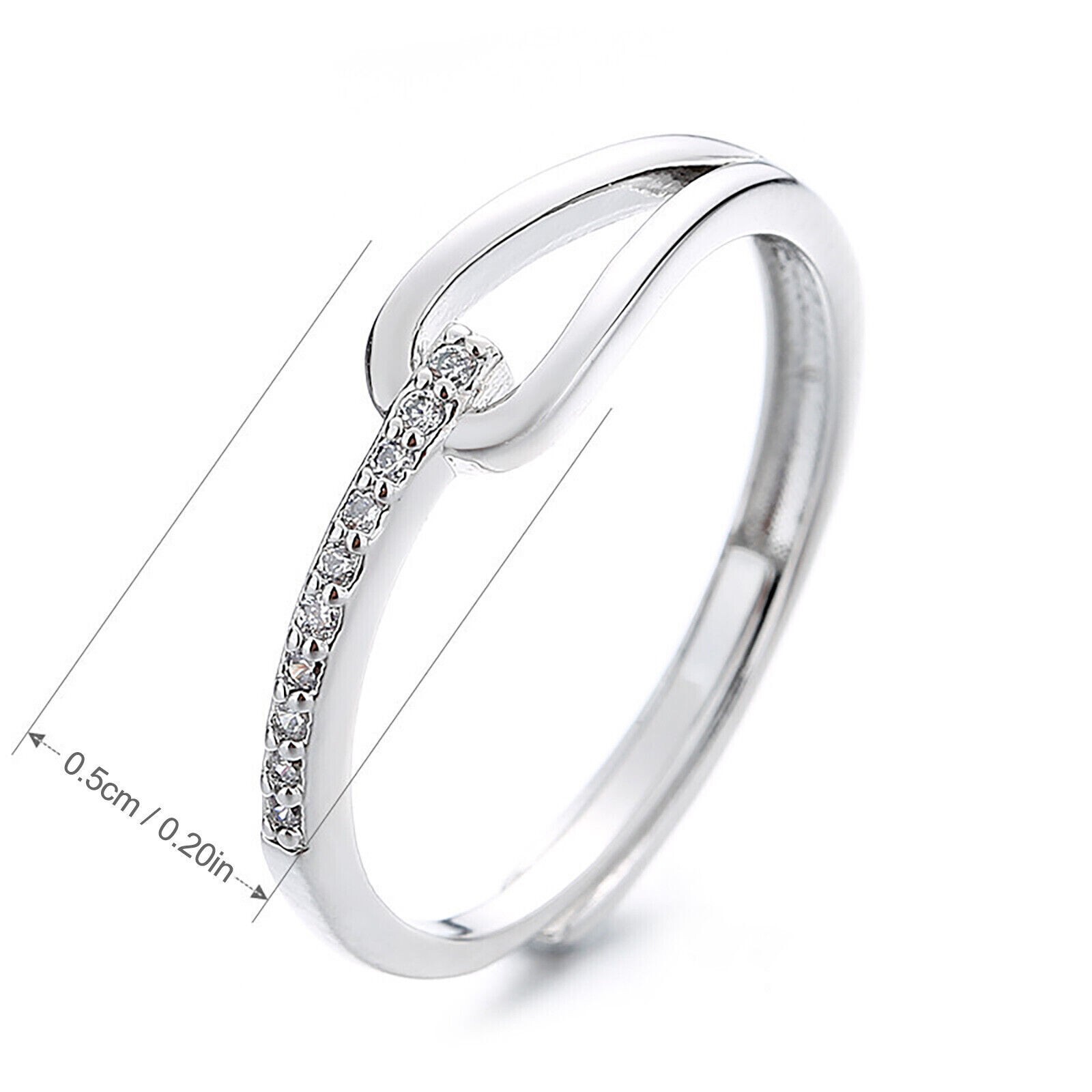 Geometric CZ Knot Openwork Regulation Ring For Women Girl Fashion Jewelry E17