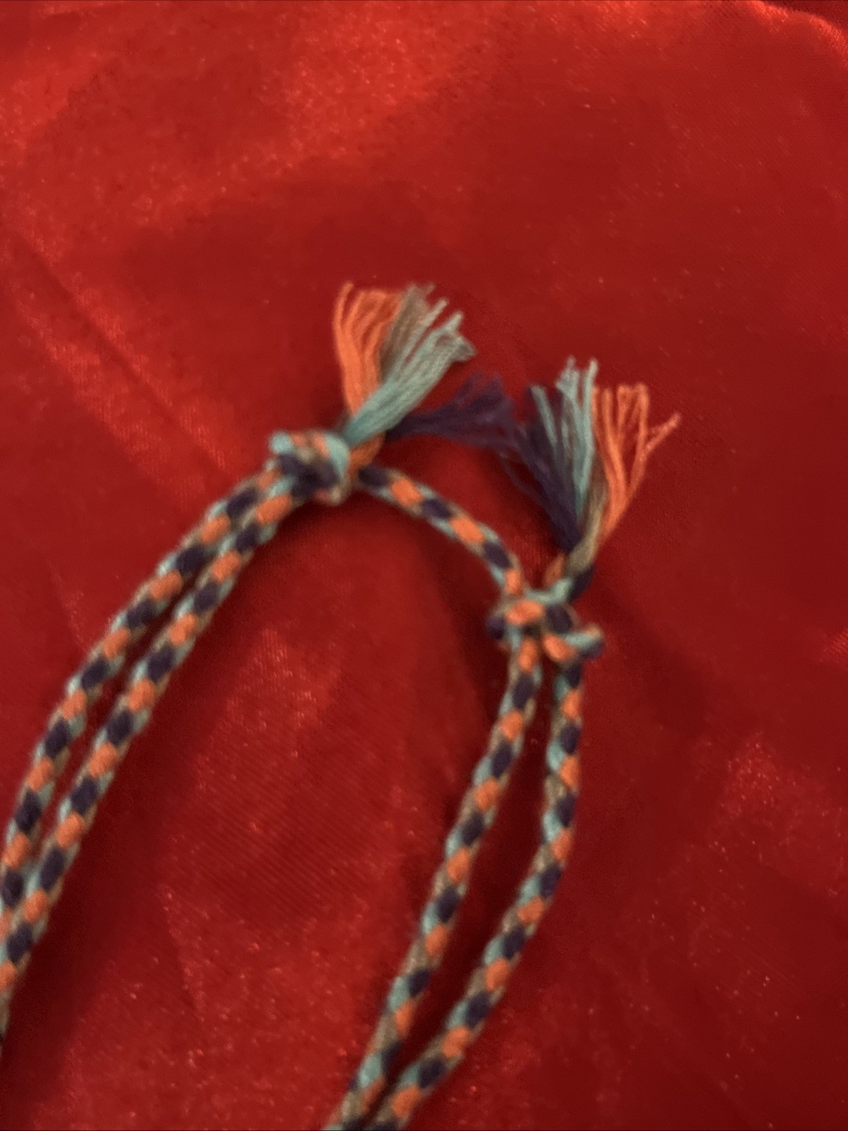 NEW BOHO BRAID THREAD FRIENDSHIP BRACELET ADJUSTABLE KNOT PURPLE PEACH AQUA NIP