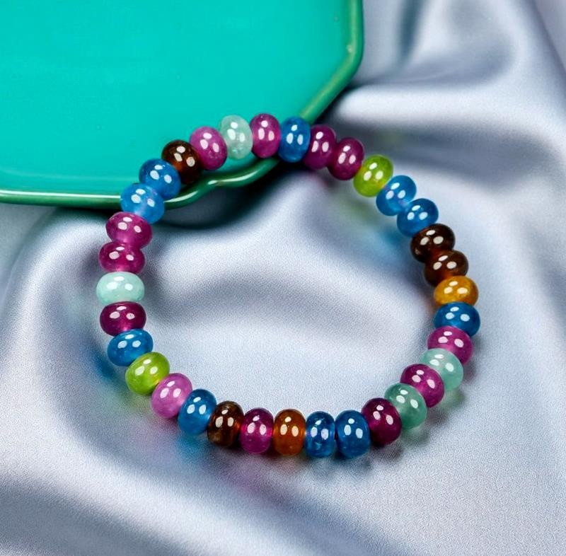 Girl Grandma Mothers Lady Women Tourmaline Beads Bracelet Jewelry Gift Box DD157