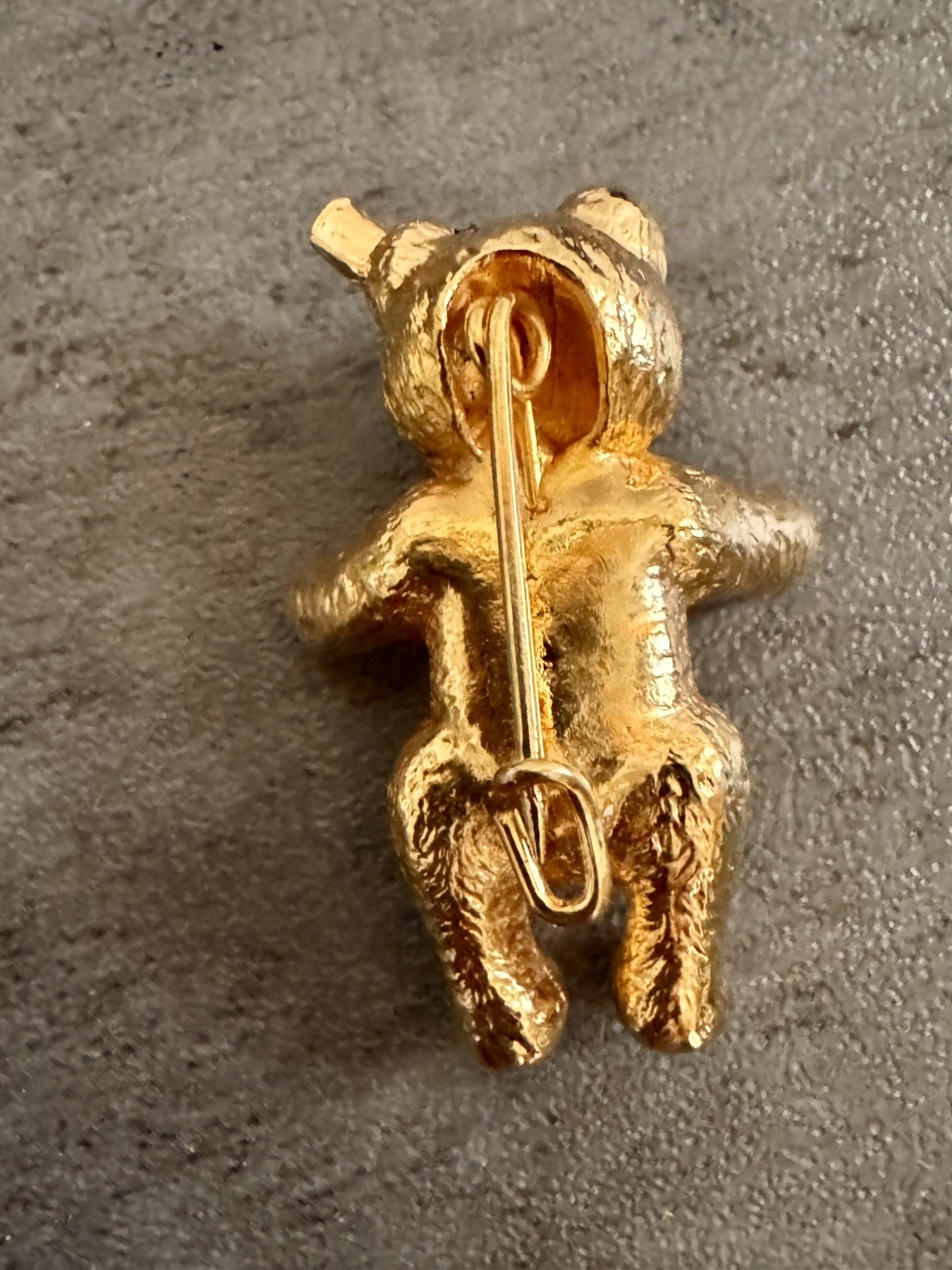 Vintage Steiff Teddy Bear Pin 80th Anniversary Gold Tone Pin Box & Certificate