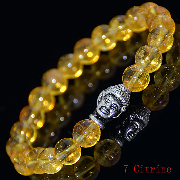 Charm Beads Unisex Fashion Varies Gemstone Silver Buddha Meditation Bracelets