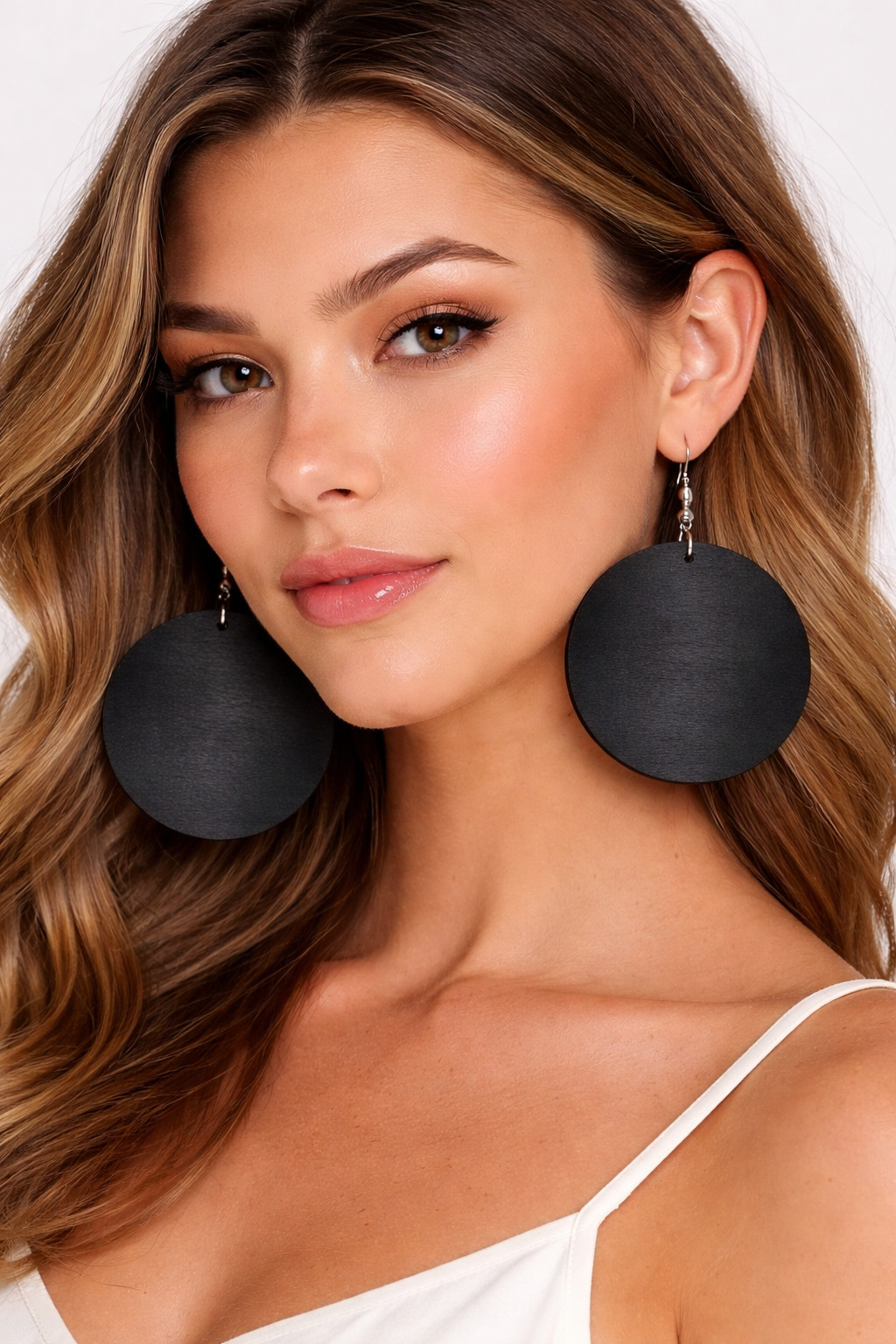 Boho Wooden Disc Earrings for Women – Handmade Afrocentric Dangle Jewelry