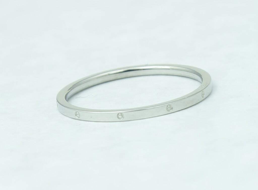 Women /Girl Gold Plated Titanium Stainless Steel Cubic Zircon Silver Ring 8