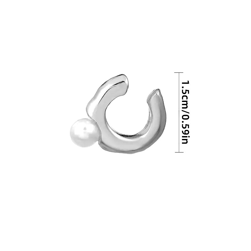 Pair of Pearl Ear Bone Clip Simple No Pierced C-shaped Ear Cuff