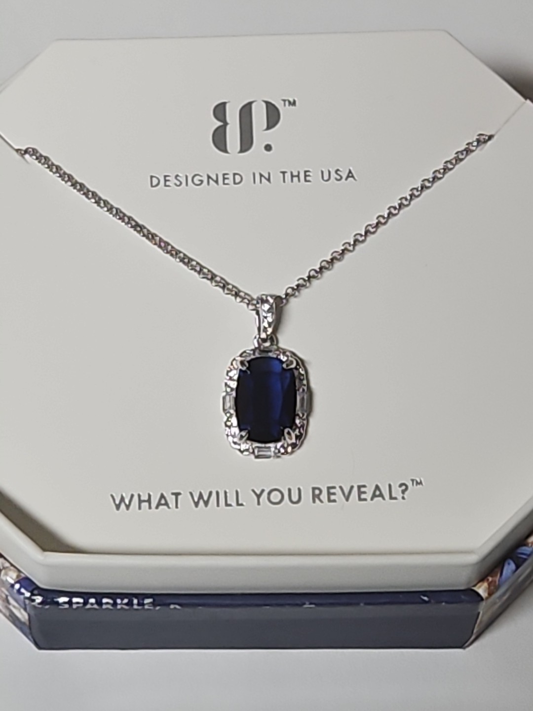 Bomb Party Sept 2024 Lab Sapphire 925 Sterling Necklace Giving Glamorous