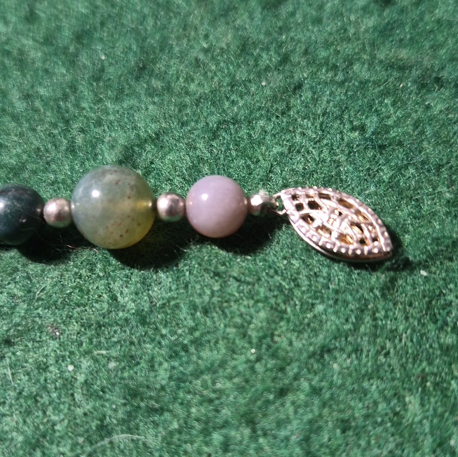 Multicolor Indian Agate Round Beaded Bracelet Hook Clasp