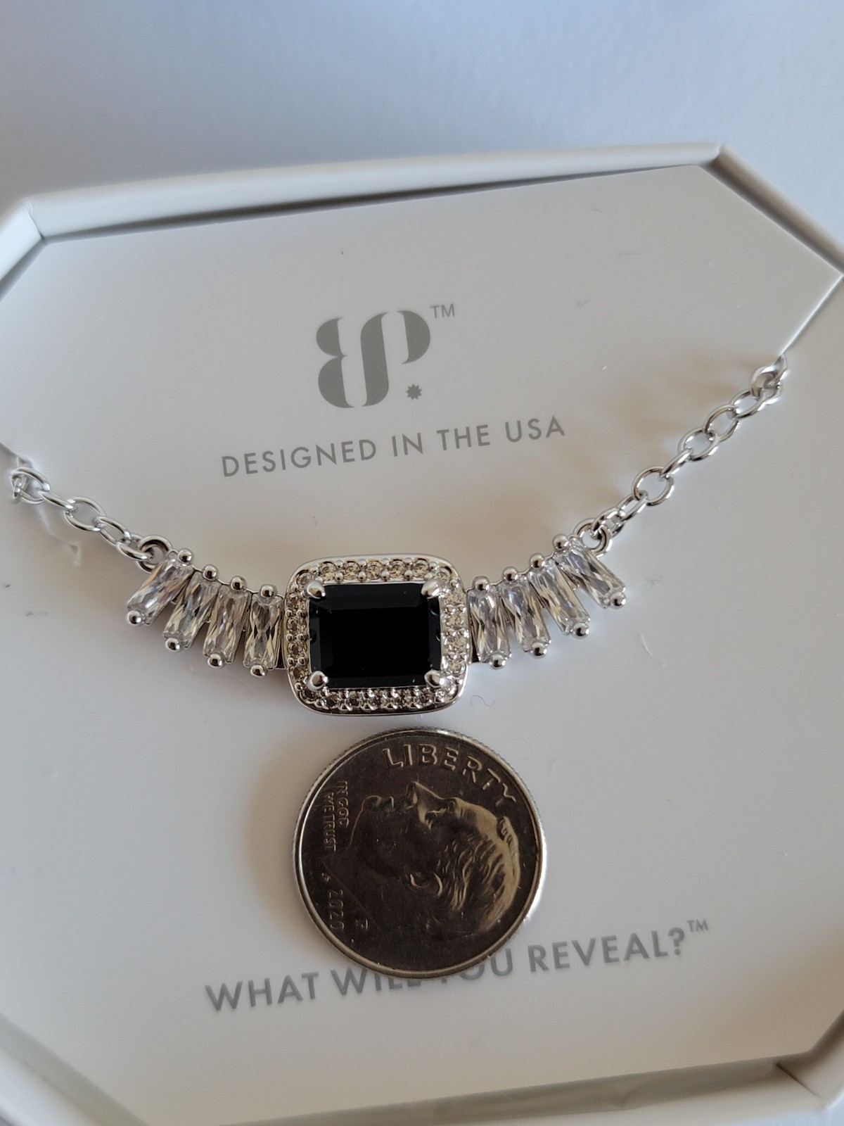 Bomb Party OG “Pale Dreams on the Horizon” NK56687 Black Ony CZ, Rhodium Plating