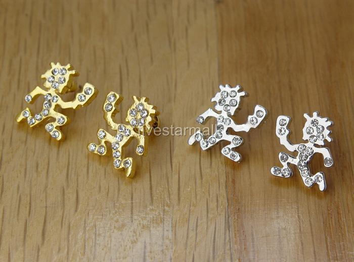 ICP HATCHET MAN STUD PAIR EARRINGS–SILVER COLOR / GOLD COLOR