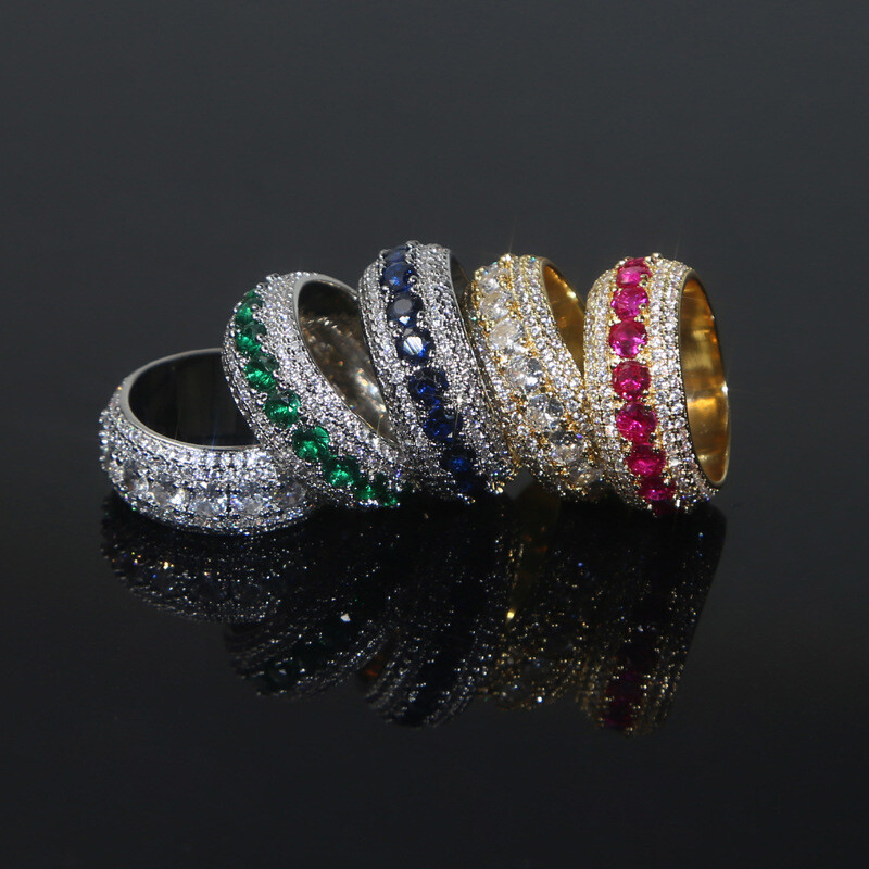 High Quality lced Out Bling Cz Men ‘s Ring Jewelry Luxury Full CZ Fashion Rings