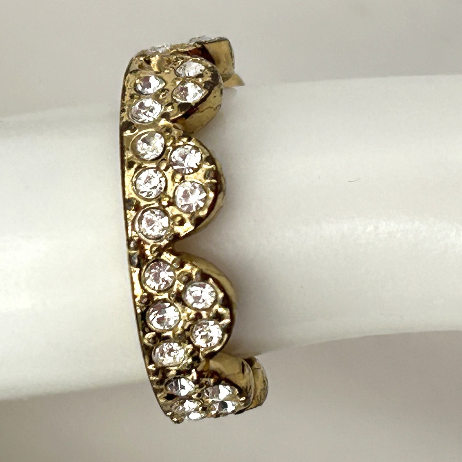 Kate Spade New York Scalloped Pave Ring Size 5 with Dust Bag READ