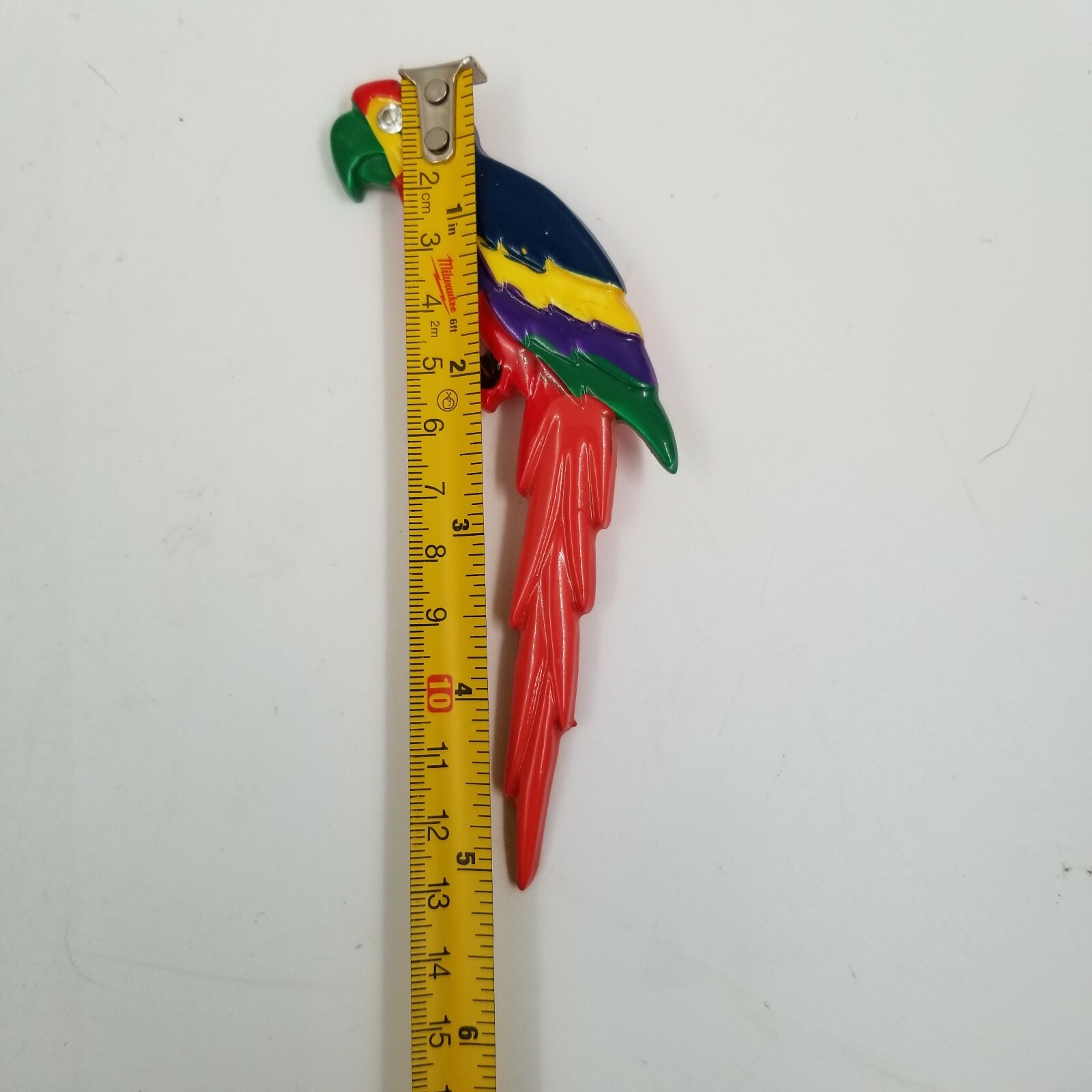 Colorful Plastic Resin Parrot Brooch Pin