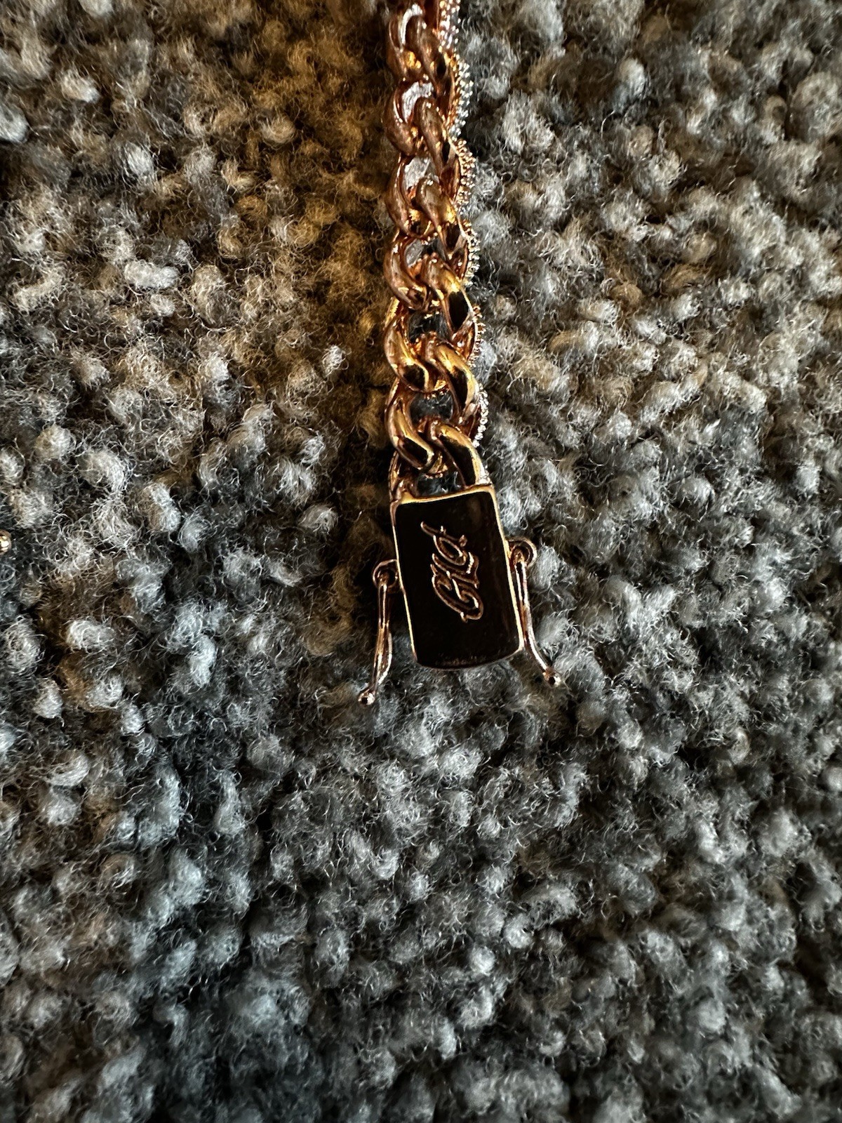 GLD Two-Tone Link Choker (8.5mm) In Rose/White Gold. 14k Rose/White Gold Plated.