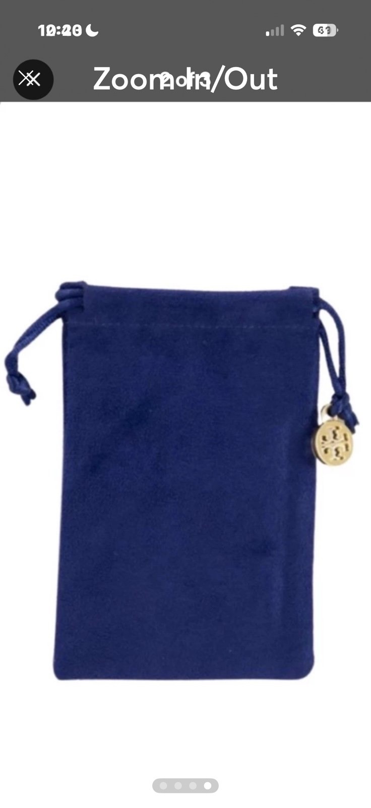 Tory Burch Mini Clover Necklace Gold Length 32” New w Tags + Dust Bag