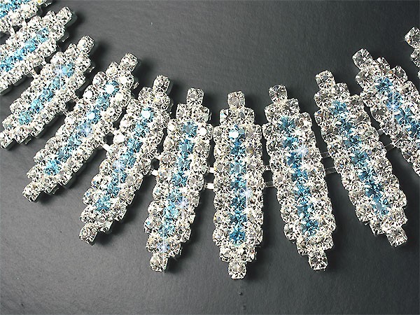 Statement crystal rhinestone necklace set bridal or other S13