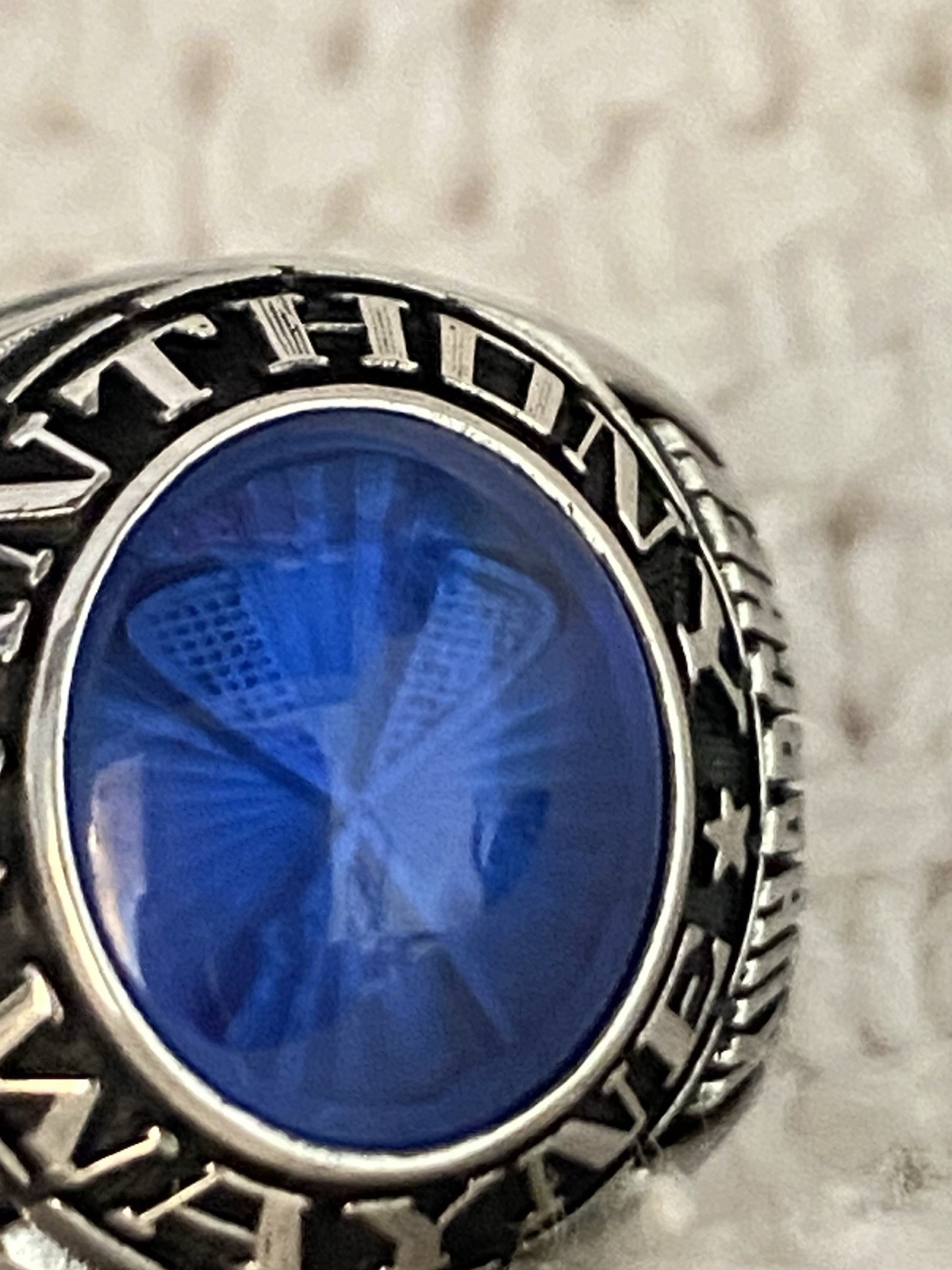 Anthony Wayne Class Ring With Blue Stone Marked LTM