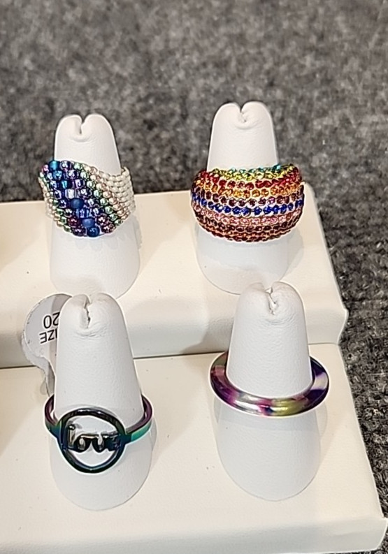 Jewelry 12 Rings Rainbow Collection See Description Lot #211