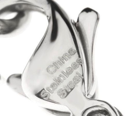 Bold Graduated Spiga Wheat Chain Necklace Stainless Steel by Design QVC 16″ 18″